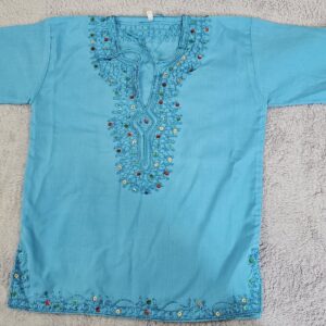 Summer Girl Jabador Style Tunic Shirt with Colorful Pearls