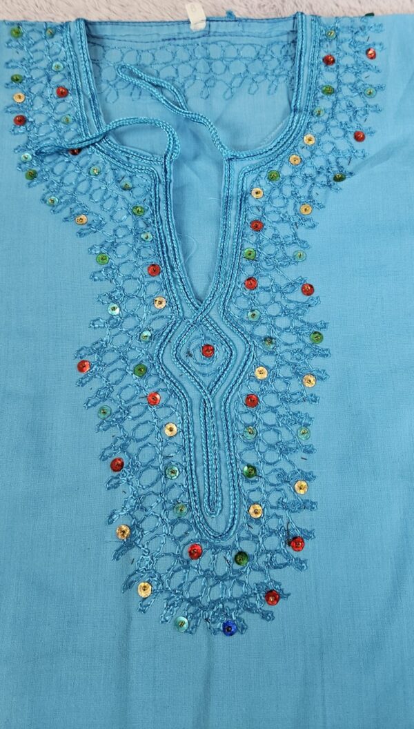 Summer Girl Jabador Style Tunic Shirt with Colorful Pearls - Image 2