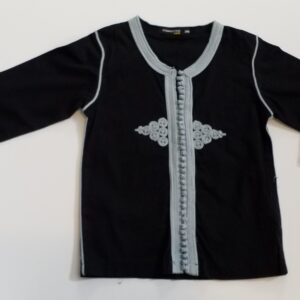 Elegant Toddler Boy Shirt Tunic Black & Gray