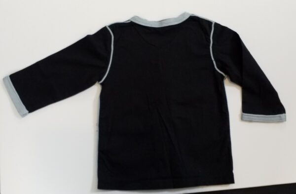 Elegant Toddler Boy Shirt Tunic Black & Gray - Image 3