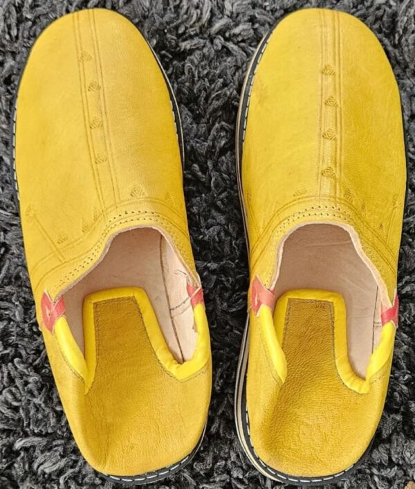 Traditional Leather Moroccan Slippers for Men