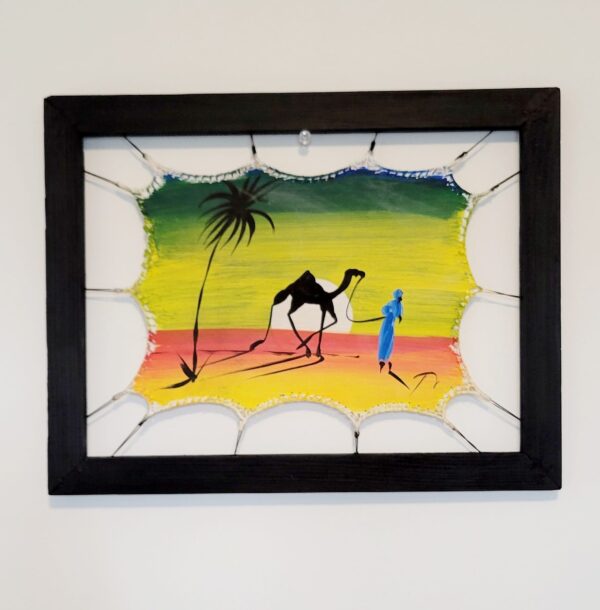 Tradition hunt framed paint north Africa desert nomad traditional life