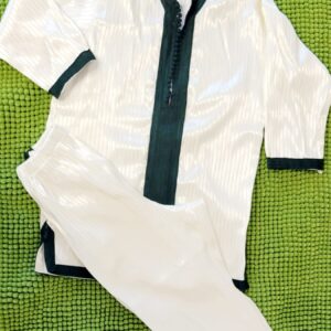 Traditions Hunt- Boys Moroccan Jabador set white and green 4-5 years