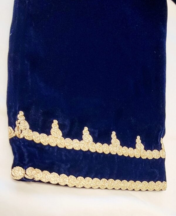 Traditions Hunt, Dark blue Velvet Moroccan Tunic, Modern style -Moroccan Tunic
